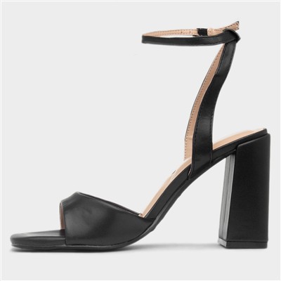 Jane Womens Black Heeled Sandal