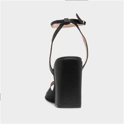Jane Womens Black Heeled Sandal