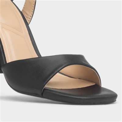 Jane Womens Black Heeled Sandal