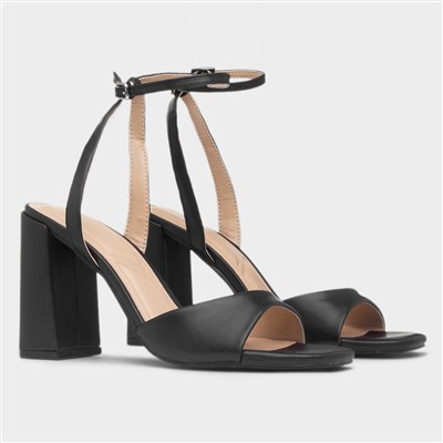 Jane Womens Black Heeled Sandal