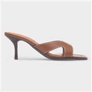 Truffle Collection Martha Tan Mule Heeled Sandal (Click For Details)
