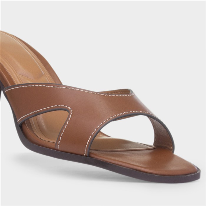 Martha Tan Mule Heeled Sandal