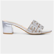 Truffle Billie Womens Silver Diamante Heel (Click For Details)