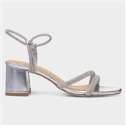 Truffle Ophelia Womens Silver Diamante Heel (Click For Details)