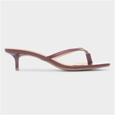 Dua Womens Burgundy Heel Sandal