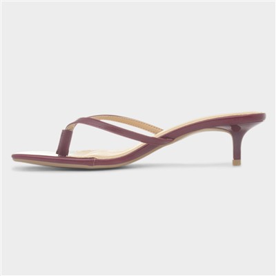 Dua Womens Burgundy Heel Sandal