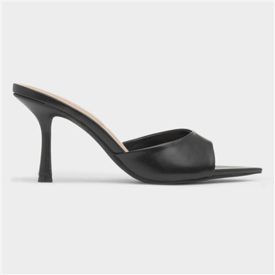 Ariel Womens Black Mule Heel