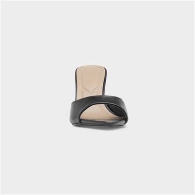 Ariel Womens Black Mule Heel