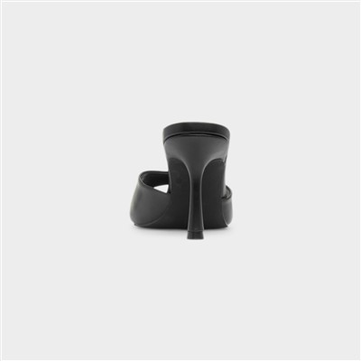 Ariel Womens Black Mule Heel