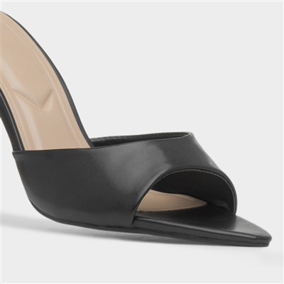 Ariel Womens Black Mule Heel