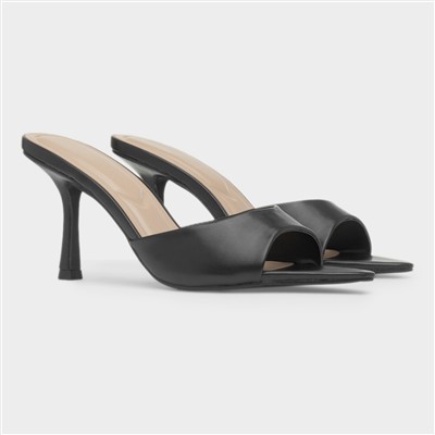 Ariel Womens Black Mule Heel