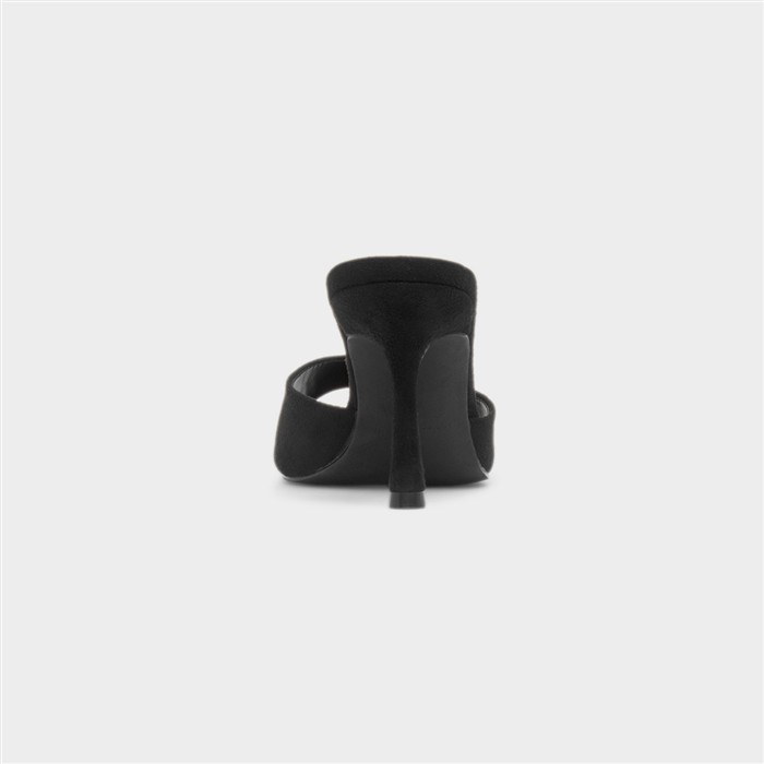Ariel Womens Black Mule Heels
