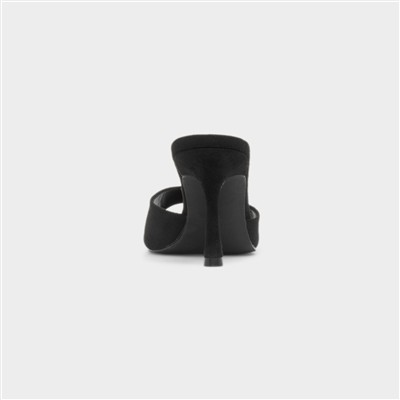 Ariel Womens Black Mule Heels