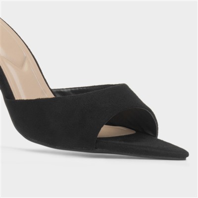 Ariel Womens Black Mule Heels