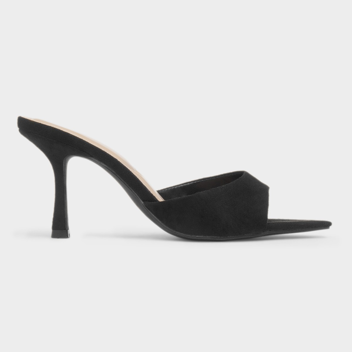 Ariel Womens Black Mule Heels