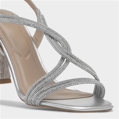 Christy Womens Silver Heel