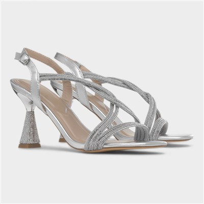 Christy Womens Silver Heel