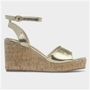 Krush Ariel Womens Gold Wedge Heel Sandal (Click For Details)
