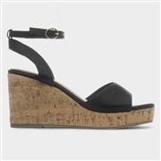 Krush Ariel Womens Black Wedge Heel Sandal (Click For Details)