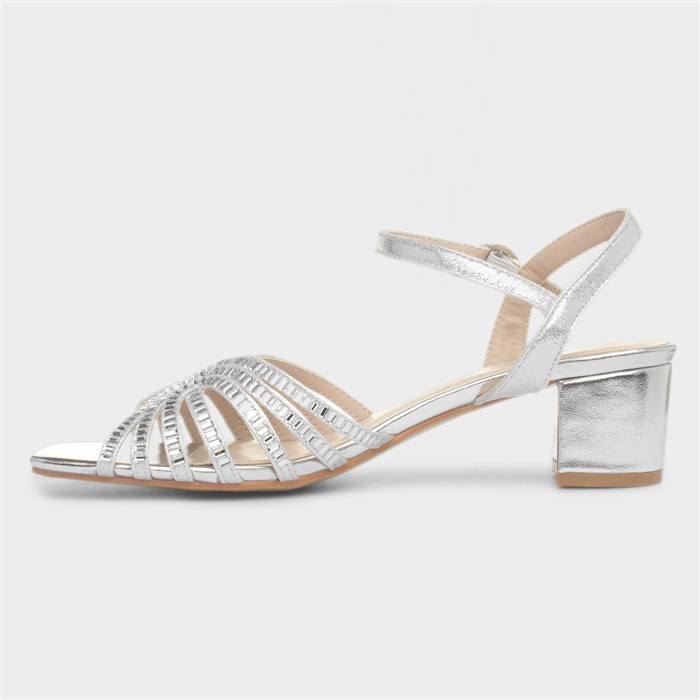 Twinkle Womens Sliver Strappy Heel