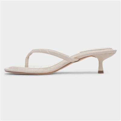 Lowri Womens Cream Heel