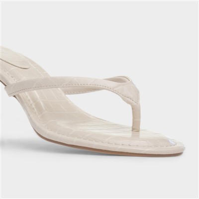 Lowri Womens Cream Heel