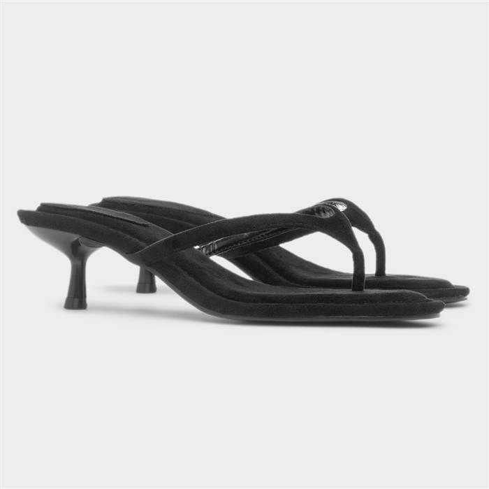 Lowri Womens Black Slip On Heel
