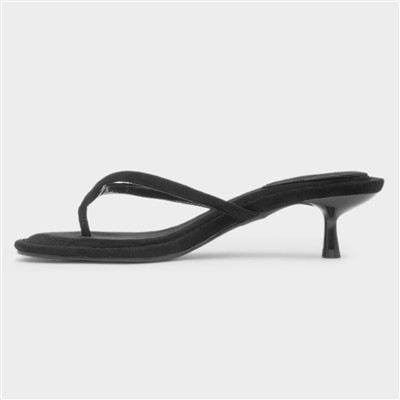 Lowri Womens Black Slip On Heel