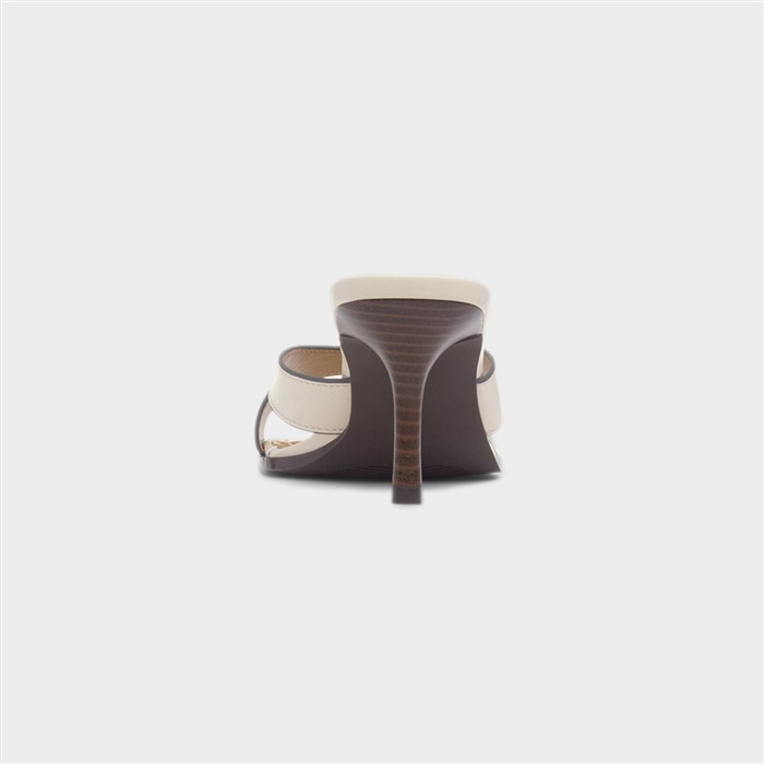Martha Cream Mule Heeled Sandal