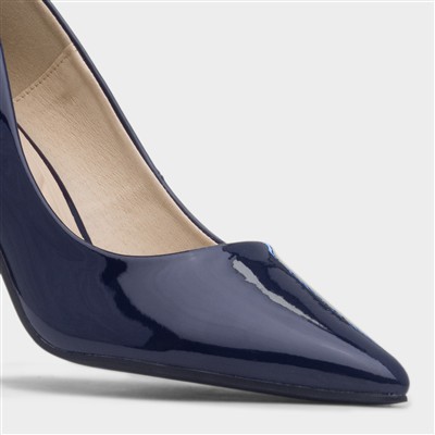 Miranda Womens Navy Patent Heel