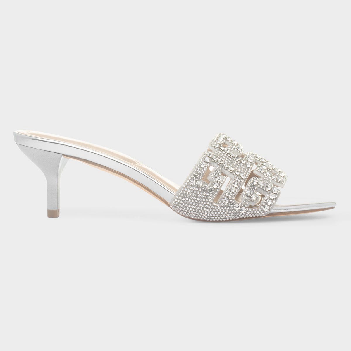 Evie Womens Silver Diamante Hee