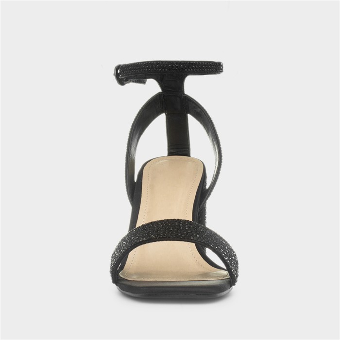 Judy Womens Black Diamante Heel