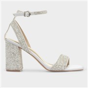 Truffle Collection Judy Womens White Diamante Heel (Click For Details)