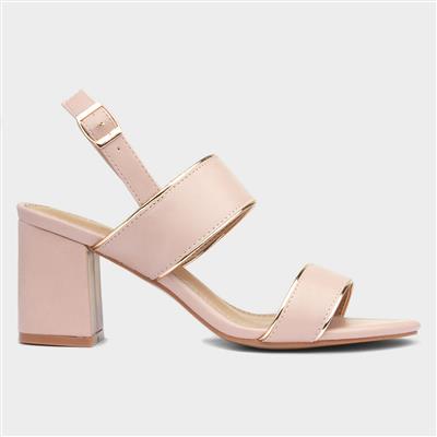 Aldora Womens Pink Strappy Heel