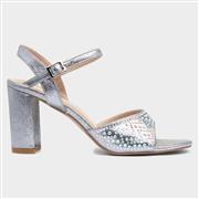 Lunar Krystal Womens Metallic Silver Diamante Heel (Click For Details)