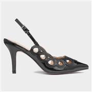 Lotus Debbie Womens Black Patent Snake Heel (Click For Details)