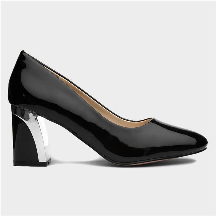 Lotus Eden Womens Black Patent Heel-149061 | Shoe Zone