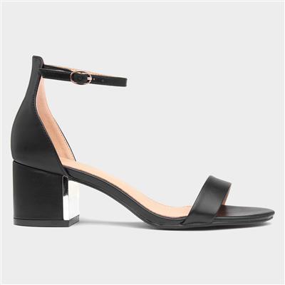 Halla1 Womens Black Heeled Sandal