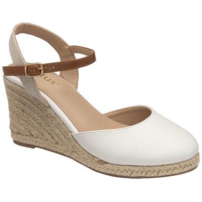Katie Womens White Wedge Shoes