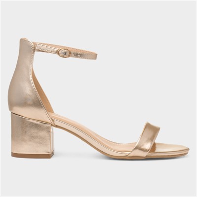 Blythe Womens Gold Heeled Sandal