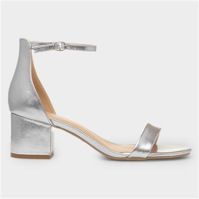 Blythe Womens Silver Heeled Sandal