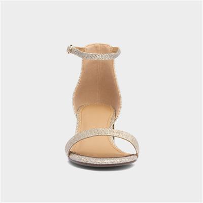Halla Womens Gold Heeled Sandal