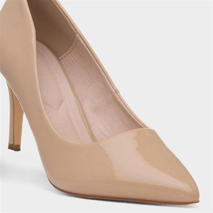 Miranda Womens Nude Patent Heel
