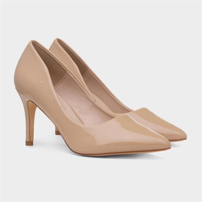 Miranda Womens Nude Patent Heel