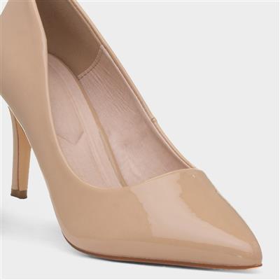 Miranda Womens Nude Patent Heel