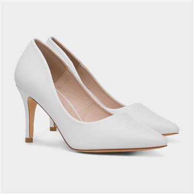 Miranda Womens White Heel