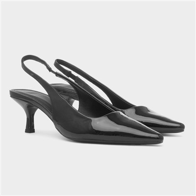 Celine Womens Black Patent Heel