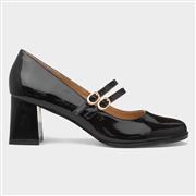 Truffle Mira Womens Black Double Buckle Heel (Click For Details)