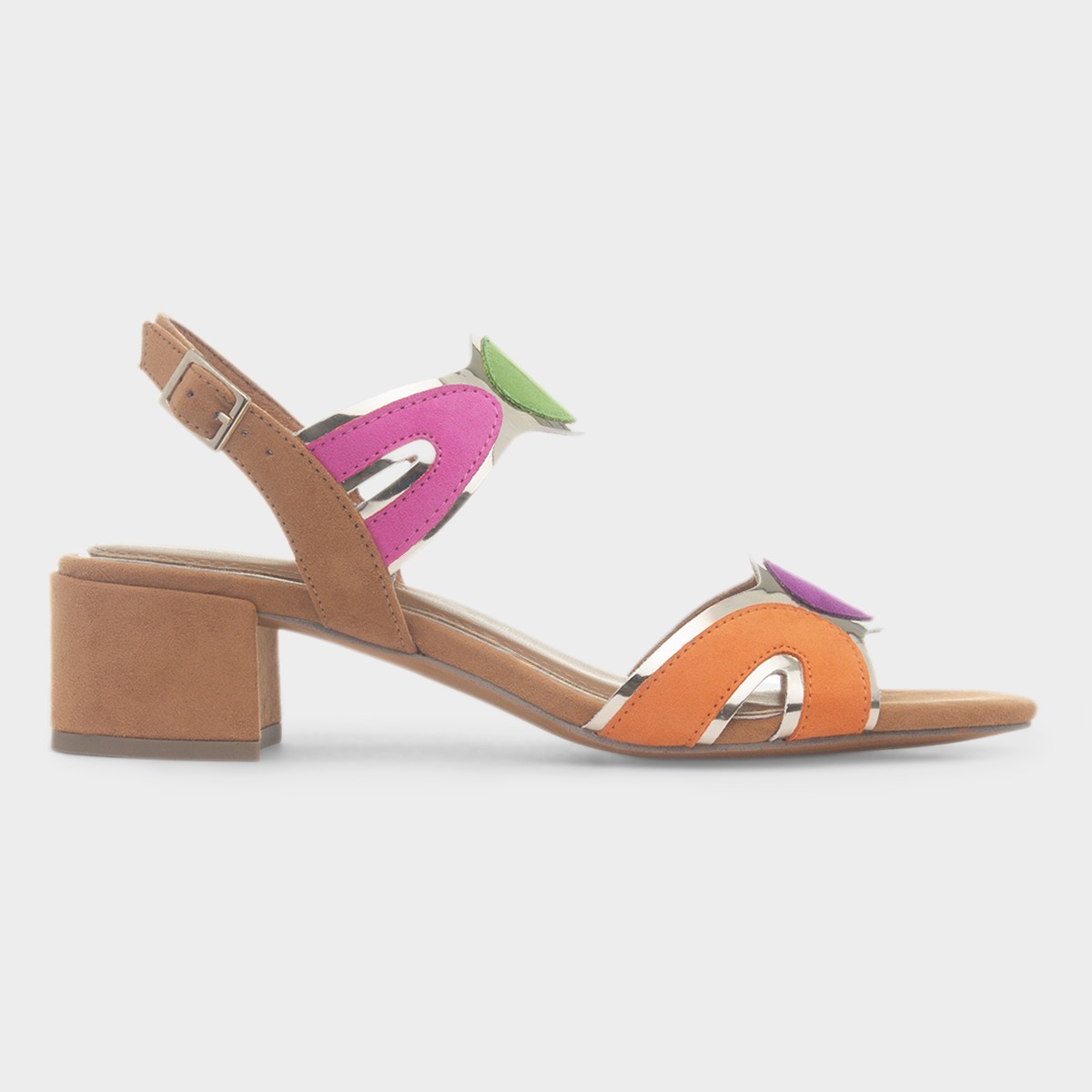 Womens Almond Buckle Vegan Heel