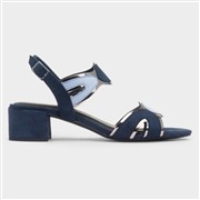 Marco Tozzi Womens Navy Buckle Vegan Heels (Click For Details)